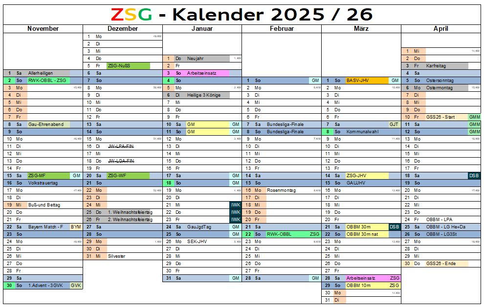 ZSG-Kalender-Blatt